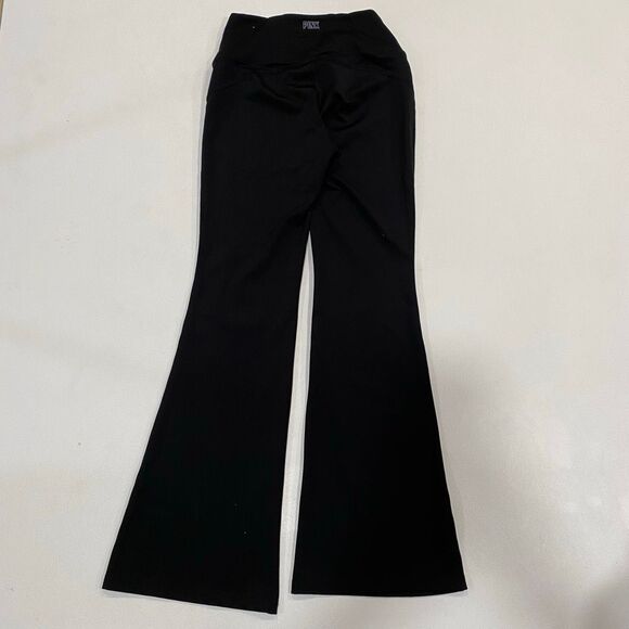PINK Active Flare Yoga Pants Black Women’s Size M High Waist Stretch - Picture 2 of 6